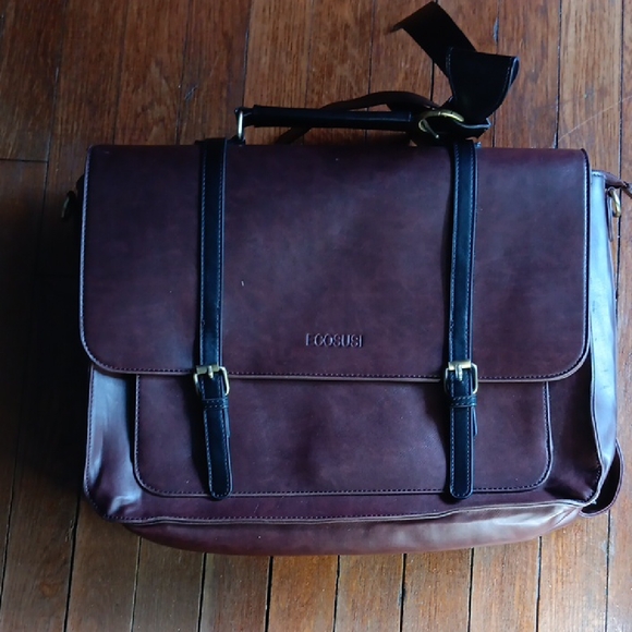 Ecosusi Handbags - Ecosusi Locust Brown Leather Laptop Bag